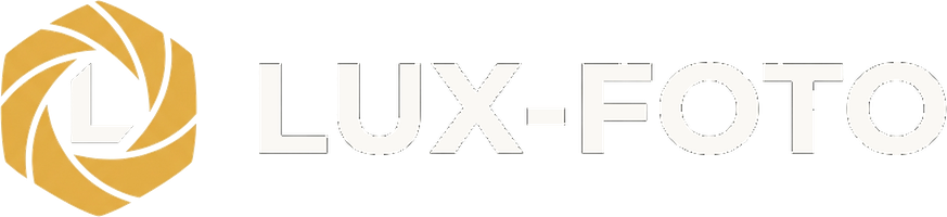 Логотип Lux-Foto горизонтальний – світла версія