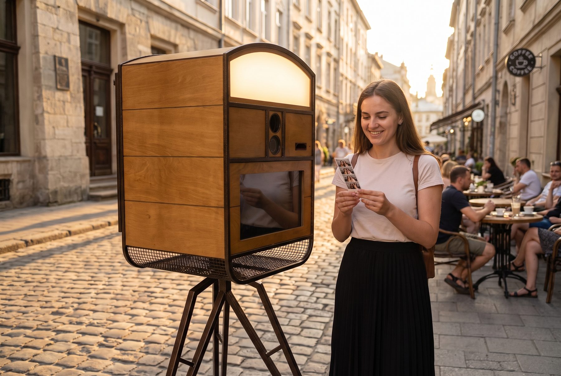 Фотобокс Retro на пішохідній вулиці історичного центру